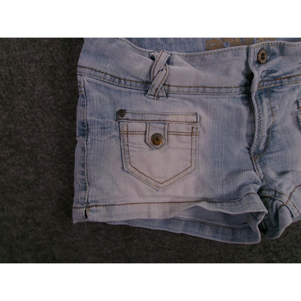 Bongo Shorts Women 7 Blue Jorts Distressed Biker Daisy Duke Booty Y2K - Picture 3 of 12